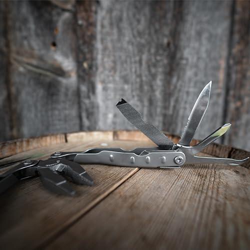 Schrade Schrade Delta Class Tough Tool with Stainless Steel 20 Piece Tough Multi-Tool with Can Opener, Pliers, Screwdrivers and Sheath for Outdoor Survival, Camping and EDC