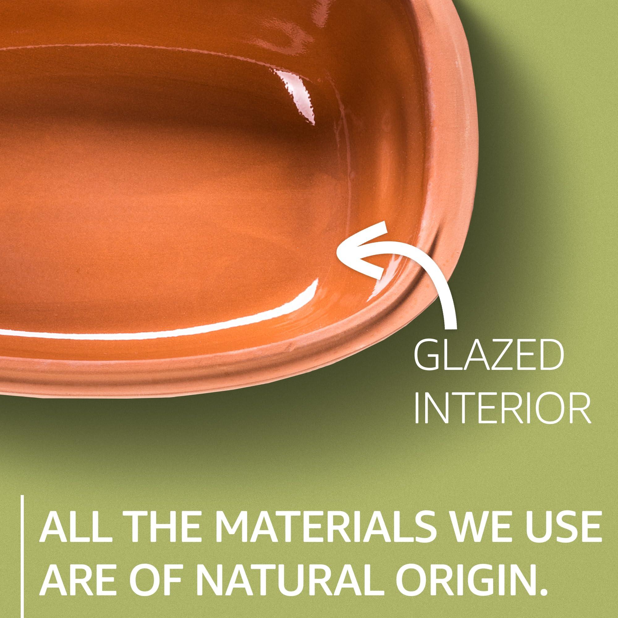 Romertopf Rmertopf 11305 Clay Roaster | Non-Stick Dutch Oven | Healthy Clay Pot Cooking | Clay Baker | Versatile Cooking Vessel - 4.2 Quart (4 Liters) For Up To 6 People