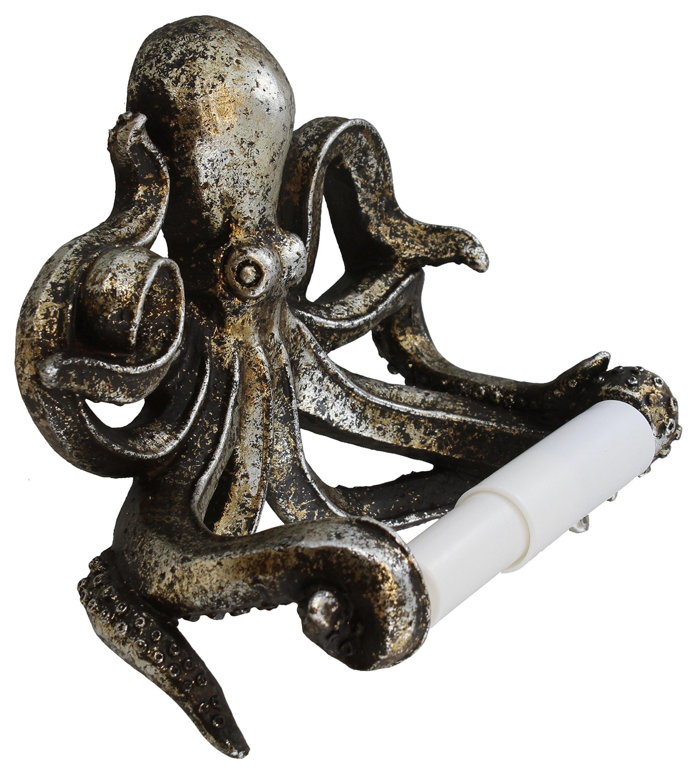 Quadow Quadow Decorative Swimming Octopus Toilet Paper Holder - Bathroom Decor
