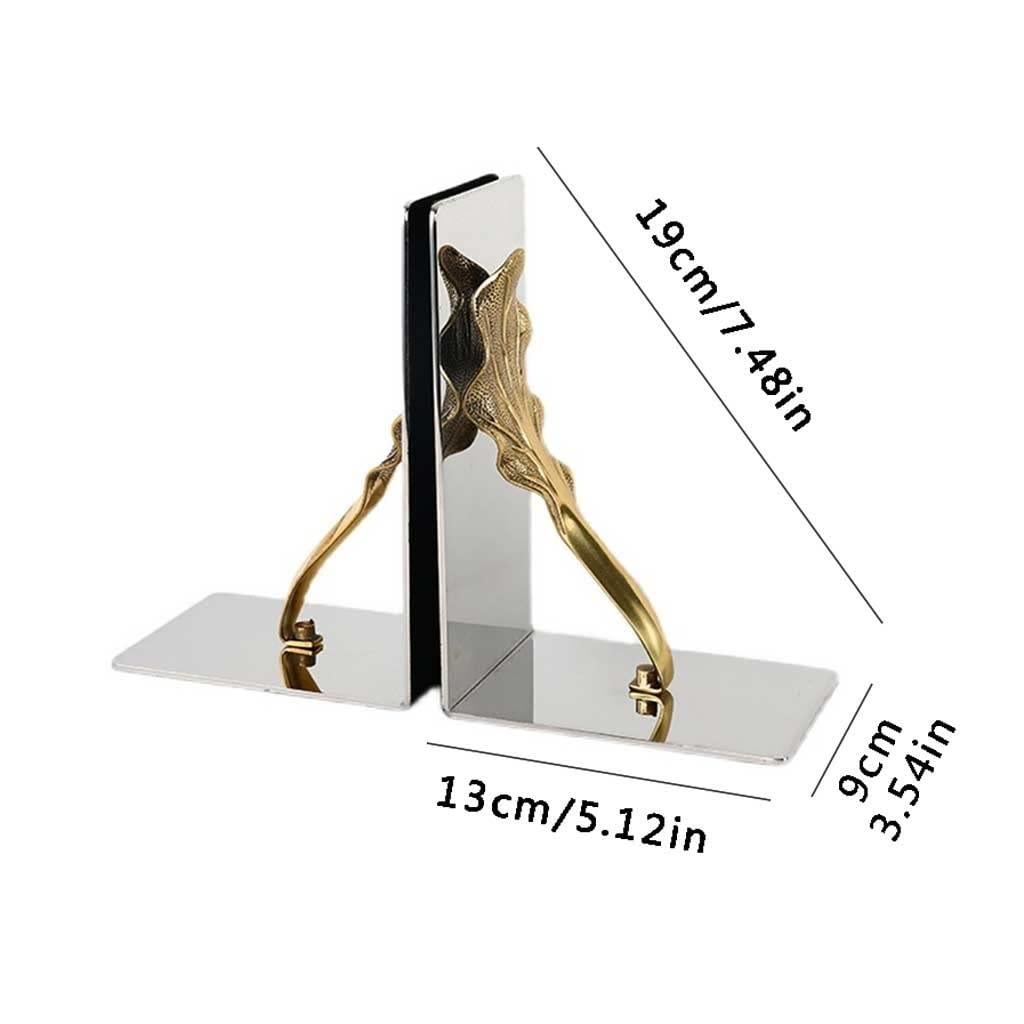 HIHELO Book Ends to Hold Books Heavy Duty Book Ends to Hold Books, Shelf Bookends, Heavy Duty Bookends, Metal Bookends, Decorative Bookend for Book Desks Bookends Decorative
