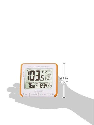 La Crosse Technology La Crosse Technology 308-179OR Wireless Temperature Humidity Station with Trends & Alerts, Orange/White