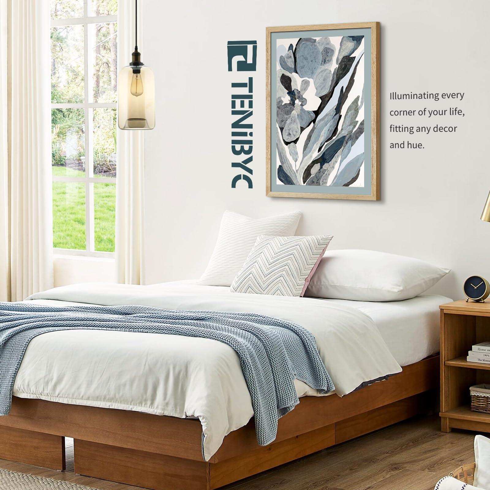 TENIBYC TENIBYC 20x30 Poster Frame Set - 4 Pack, Textured Natural Solid Wood Picture Frame, Wall Gallery Frame - Wall Hanging