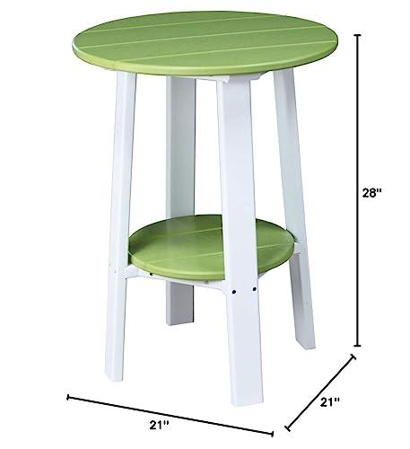 LuxCraft LuxCraft Deluxe End Table 28\" Lime Green/White