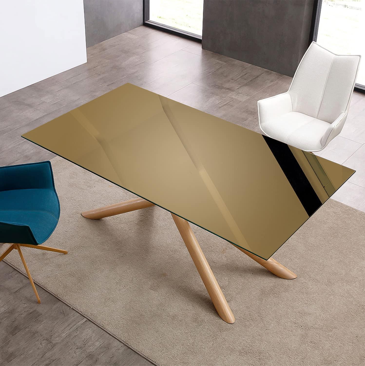 Fab Glass and Mirror Fab Glass and Mirror Cut to Size Mirror Panels - 1/4" Thick Pencil Edge Bronze Mirror Custom Size, Frameless Full-Length Mirror for Bedroom, Wardrobe Doors, Table Cover