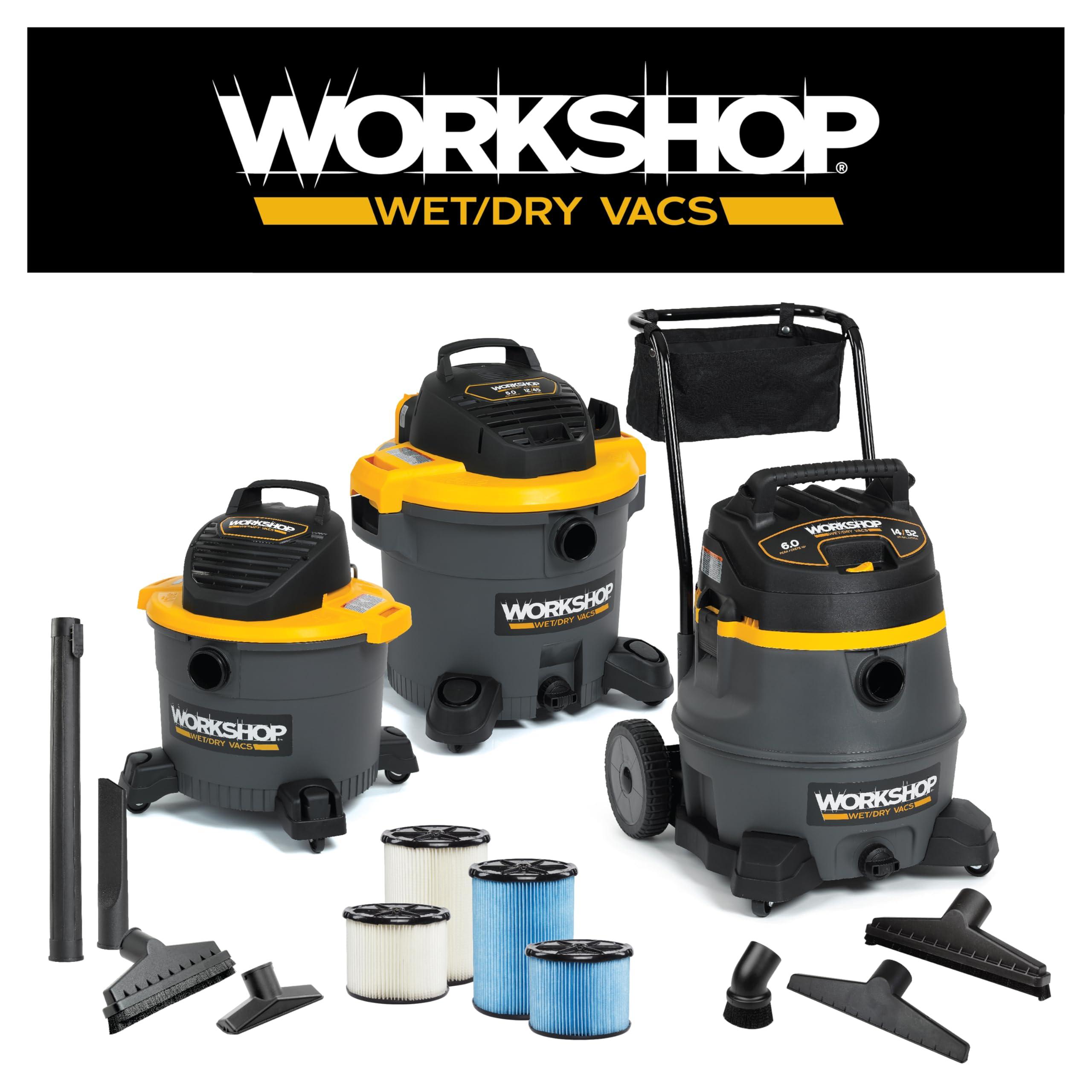 WORKSHOP Wet/Dry Vacs WORKSHOP Wet/Dry Vacs Vacuum Accessories WS25051A Gutter Cleaning Kit for Wet Dry Vacuum Cleaners, 2-1/2-Inch Wet/Dry Shop Vacuum Attachments Designed For Cleaning and Blowing Debris from Gutters