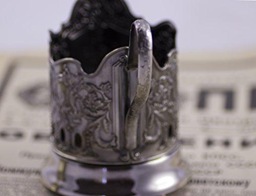 RussianOrnaments IMPERIAL EAGLE RUSSIAN COAT ARMS TEA GLASS METAL HOLDER CLASSIC GIFT KOLCHUGINO