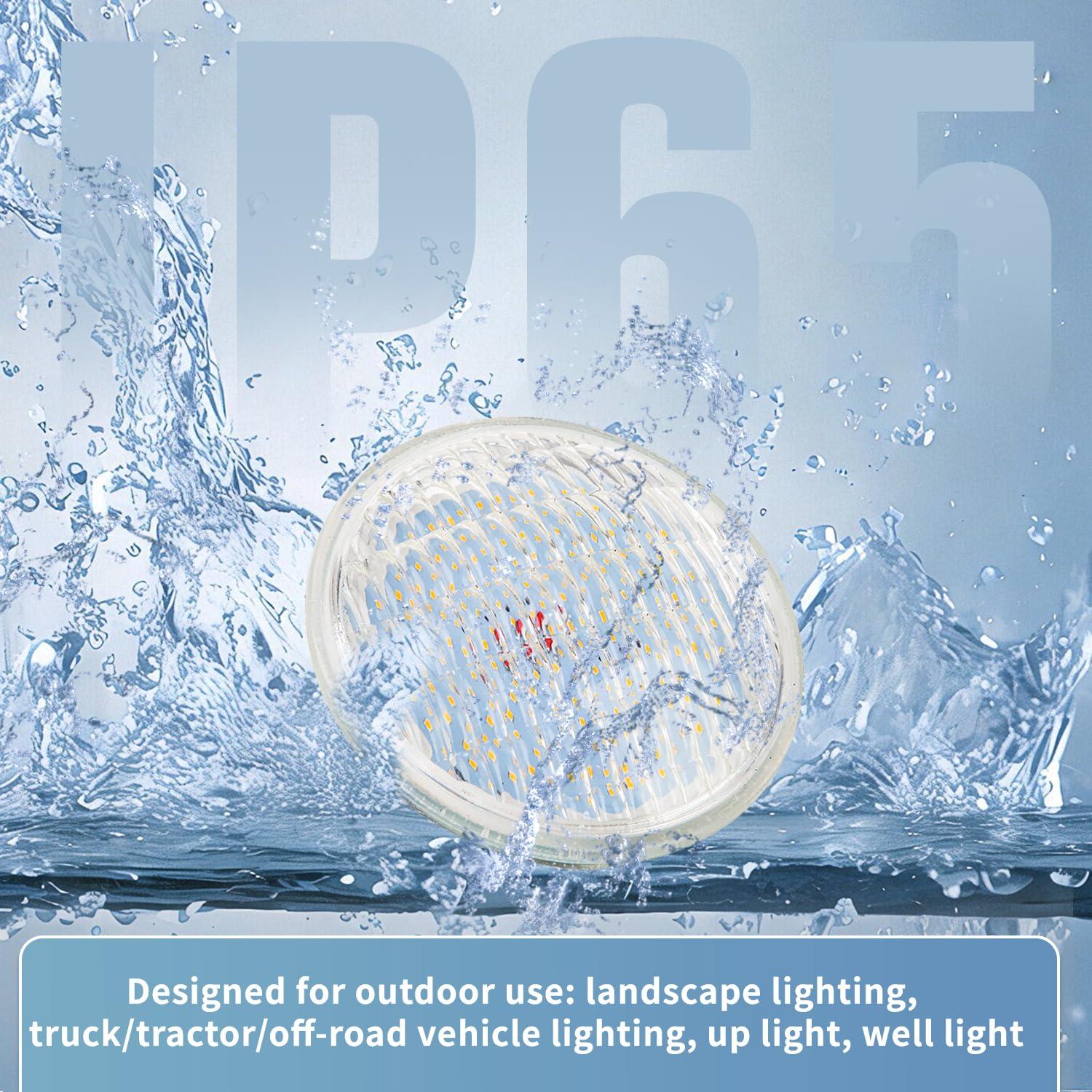 Goehiaul Goehiaul PAR36 LED Landscape Bulbs 6W 3000K Warm White, AC/DC12V, 700Lumens, PAR36 LED Bulb 36W Halogen Equivalent, PAR 36 LED Light Water Resistant (1 Pack)