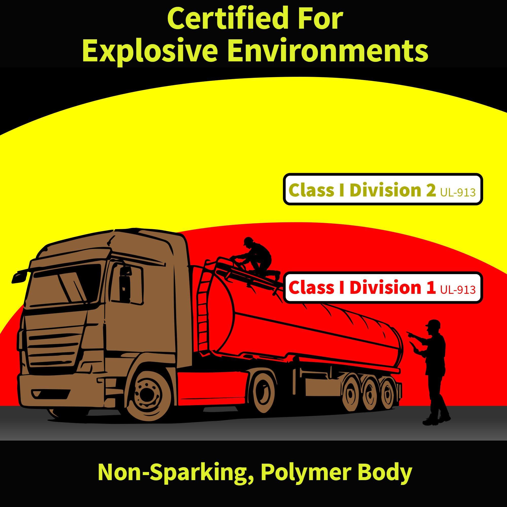 Nightstick Nightstick XPP-5422B 3 AA Intrinsically Safe Permissible Dual-Light Flashlight, Black