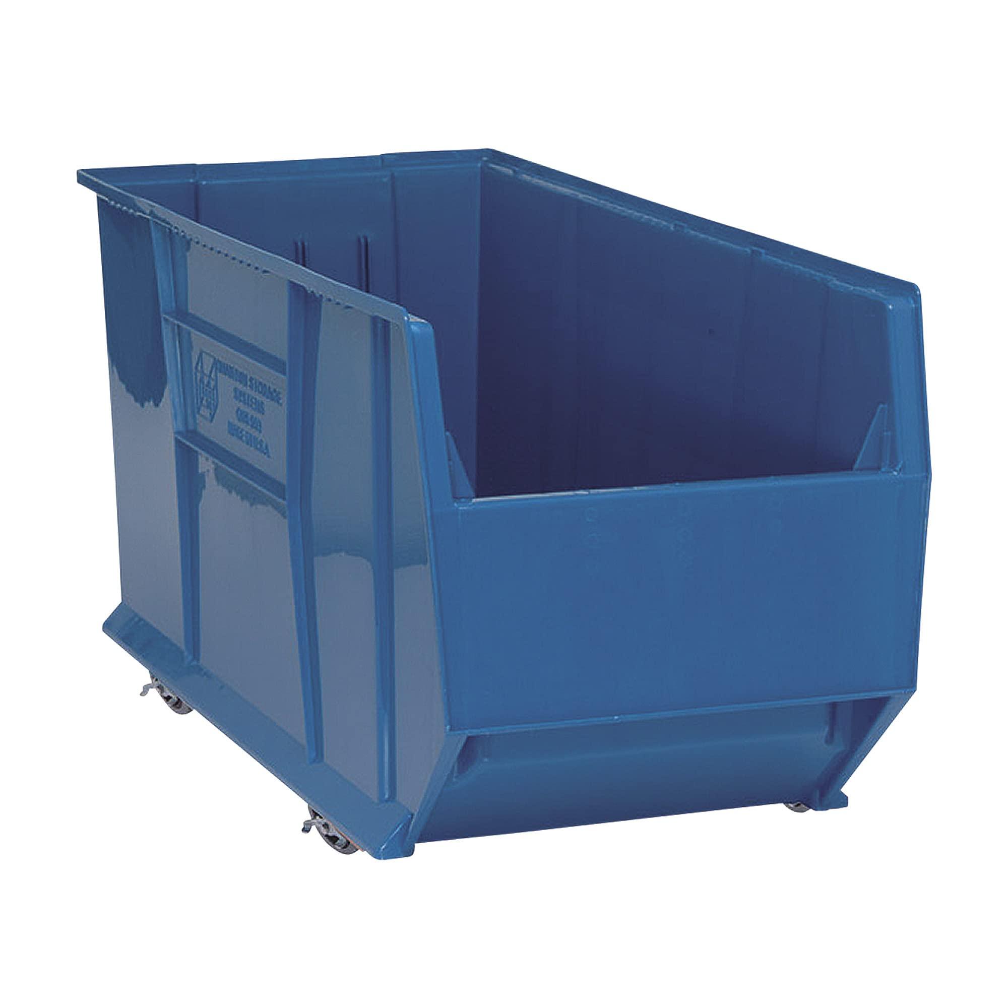 Quantum Storage Systems Quantum Storage Systems QUS994MOBBL Hulk Mobile Heavy Duty Part Organizer Blue Bins 36\" L x 17\" W x 21\" H