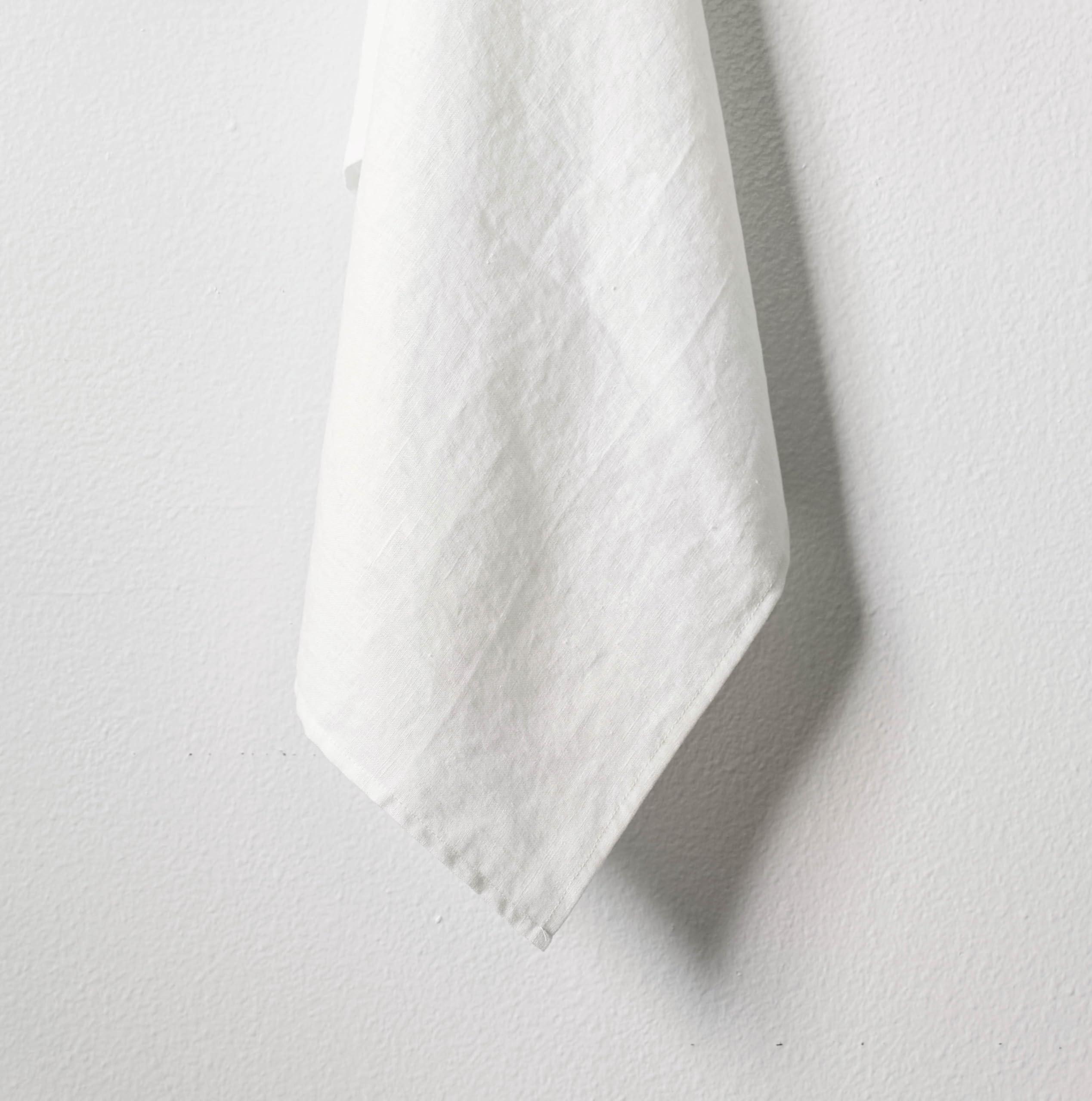 LK PureLife LK PureLife 100% Pure Flax Linen Kitchen Towels-20x27 Inch-Stonewashed Flax Linen-Extra Soft Quick Dry for Tea Towels Dish Towels Hand Towels-Set of 2-Off White