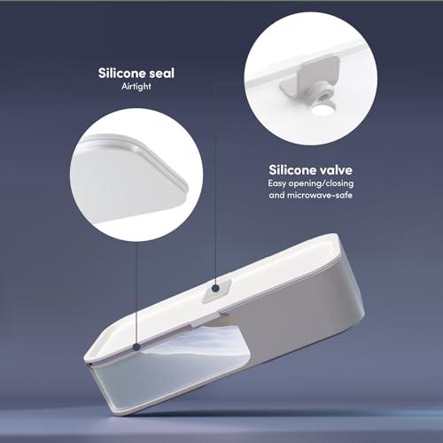 monbento monbento - Bento Box Adult MB Original blue Denim - 2 Leakproof Compartments - Stackable Lunch Box Perfect for Work/Picnic/Sports - BPA Free Food Containers - Microwave & Dishwasher Safe - Blue