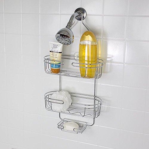 Home Basics Home Basics Jumbo Shower Caddy, Silver Chrome