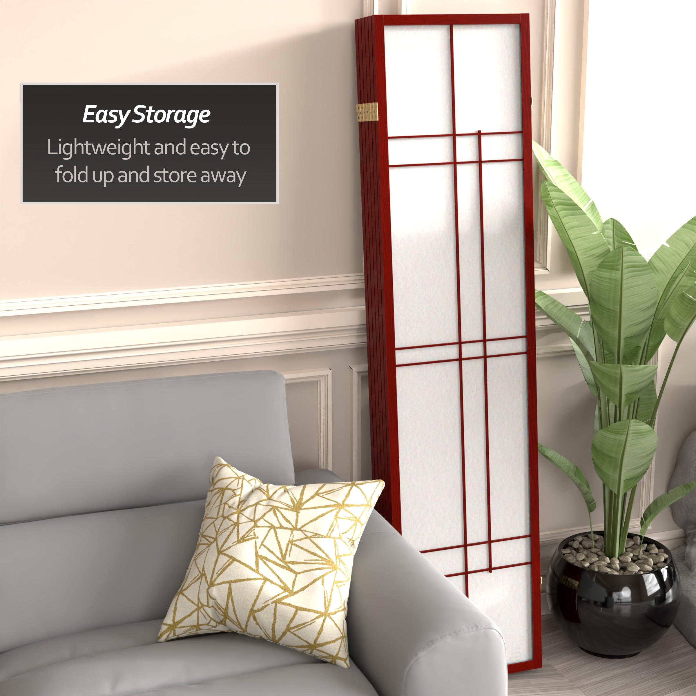 ORIENTAL Furniture Red Lantern SSCEUD-6_Panel-Rosewood Folding Screen