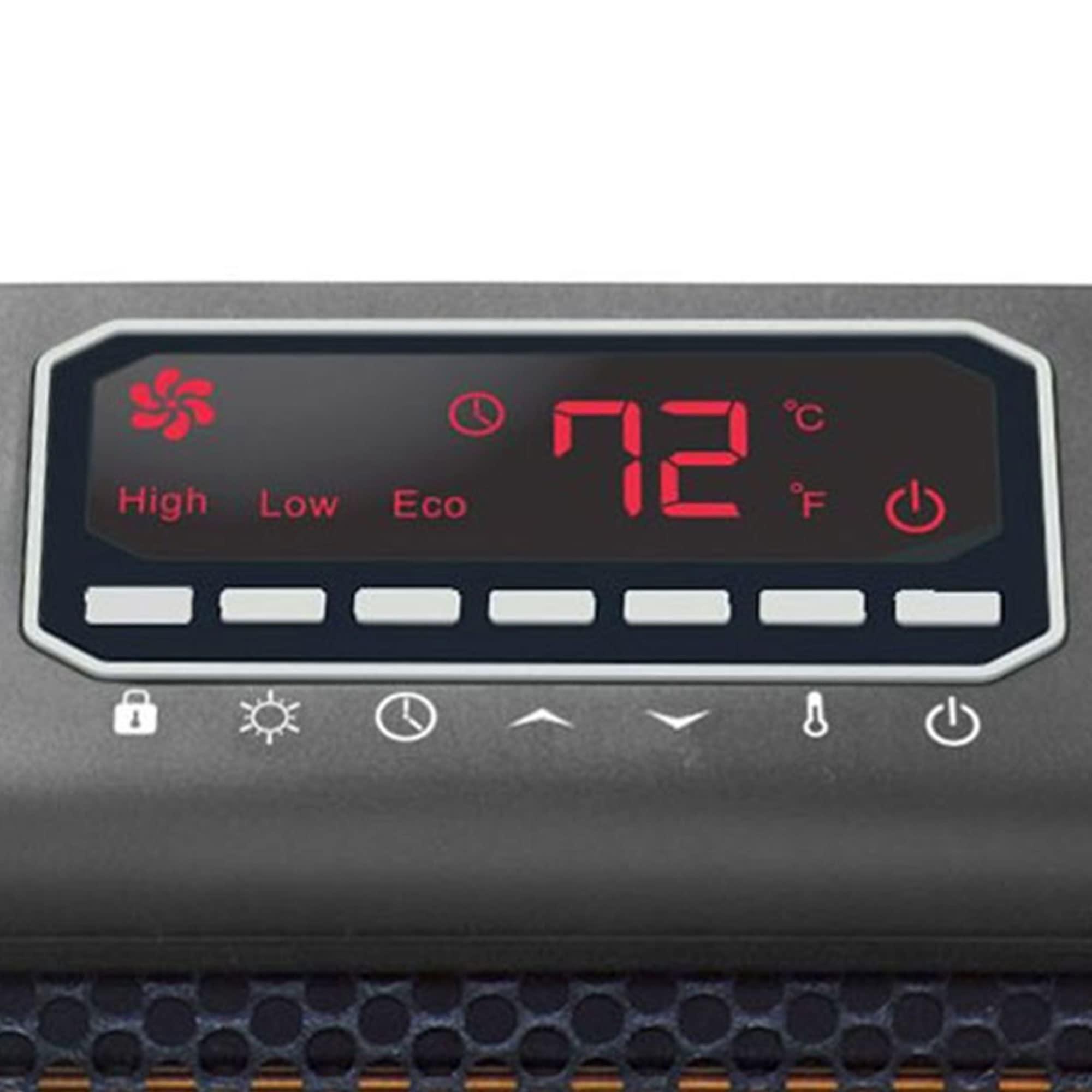 LIFESMART GLOBAL LifeSmart Infrared Space Heater, 1500 Watt w/ Remote and Digital Display, Black