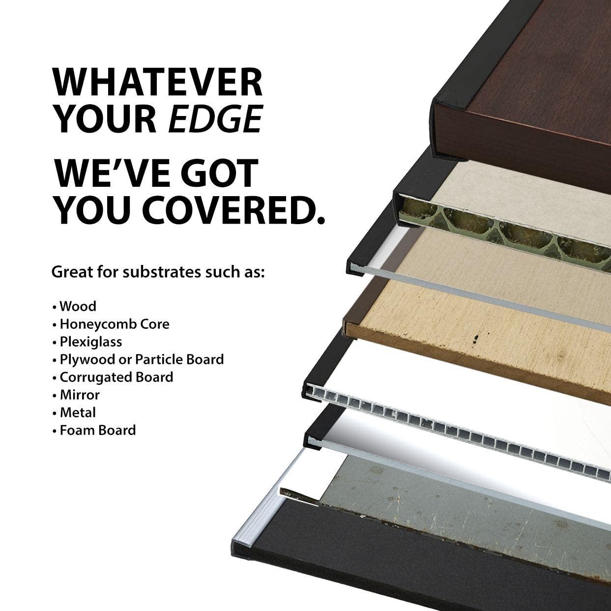 OUTWATER Outwater Plastics Clear 1/2\" Rigid Vinyl Plastic U Channel C Channel 72 Inch Lengths (Pack of 18 Pieces, 108 feet Total)