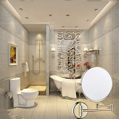 Generic Wall Mounted Makeup Mirror Two-Sided Swivel Wall Mount Mirror,Two-Sided Extendable,360 Degree Swivel(Gold 10X) (Gold 10X)