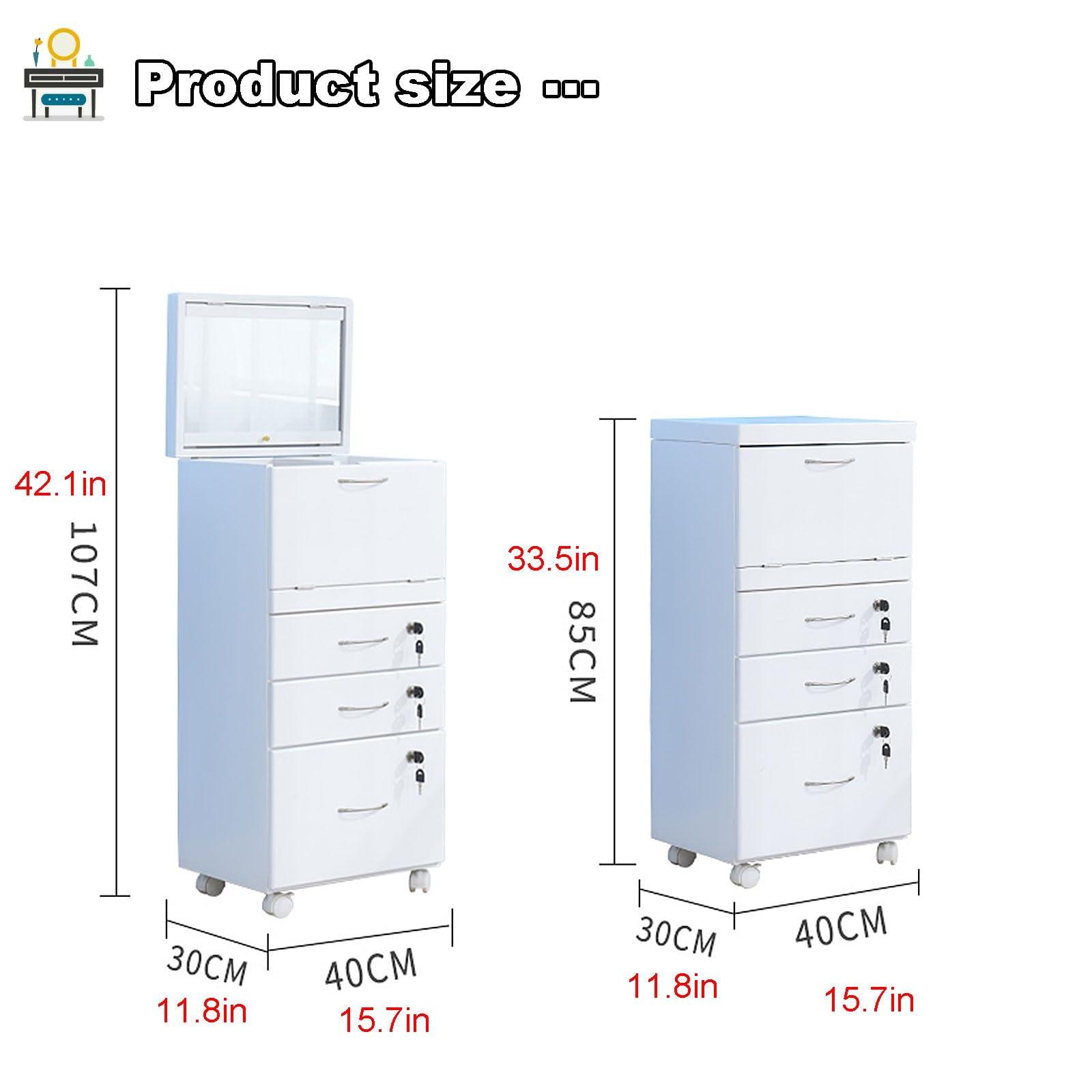 DRemdo DRemdo Small Vanity Desk Set with Drawer lock key,Small Makeup Vanity Desk with Mirror,Compact Dressing Table, 3-in-1 Vanity Desk Set with Mirror, keys3 Drawers(Brown), 33.5x11.8x15.7in