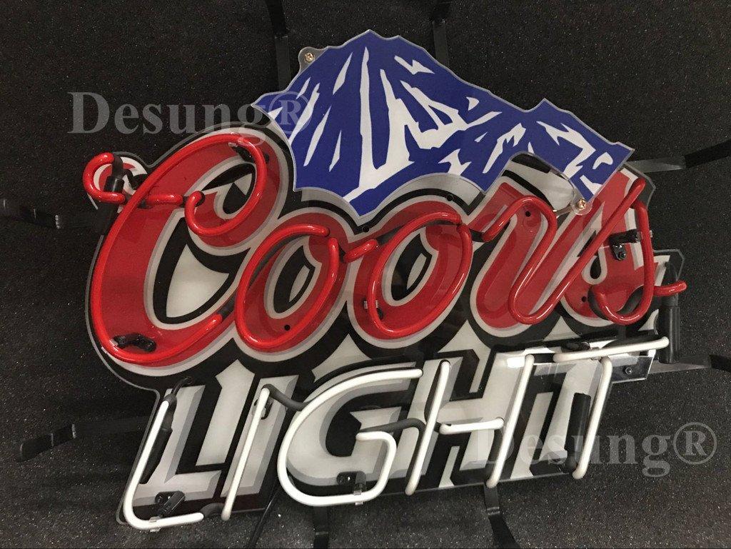 Desung Desung 19\"x15\" Coor Lights Mountain Neon Sign Light HD Vivid Printing Technology Man Cave Beer Bar Pub Handmade Real Glass Tube Lamp NT02