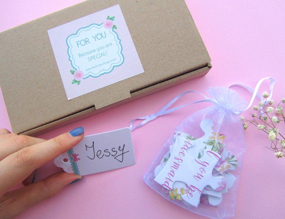 TwoCrewDesign Bridesmaid Proposal Set of 4 Puzzles, Will You Be My Bridesmaid Puzzle, Bridal Proposal Box, Bridesmaid and Maid of Honor Proposal Set Card