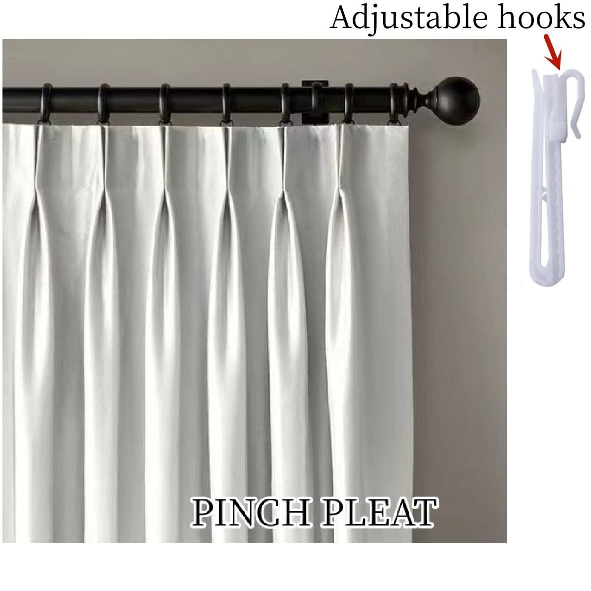 ILUOGUDU Yellow Window Curtains Drapes for Living Room 102 Inch Length 1 Panel Set Long Cotton Linen Textured Floral Jacquard Semi Blackout Farmhouse Darkening Curtain for Bedroom (Pinch Pleated, 52"W x 102"L)