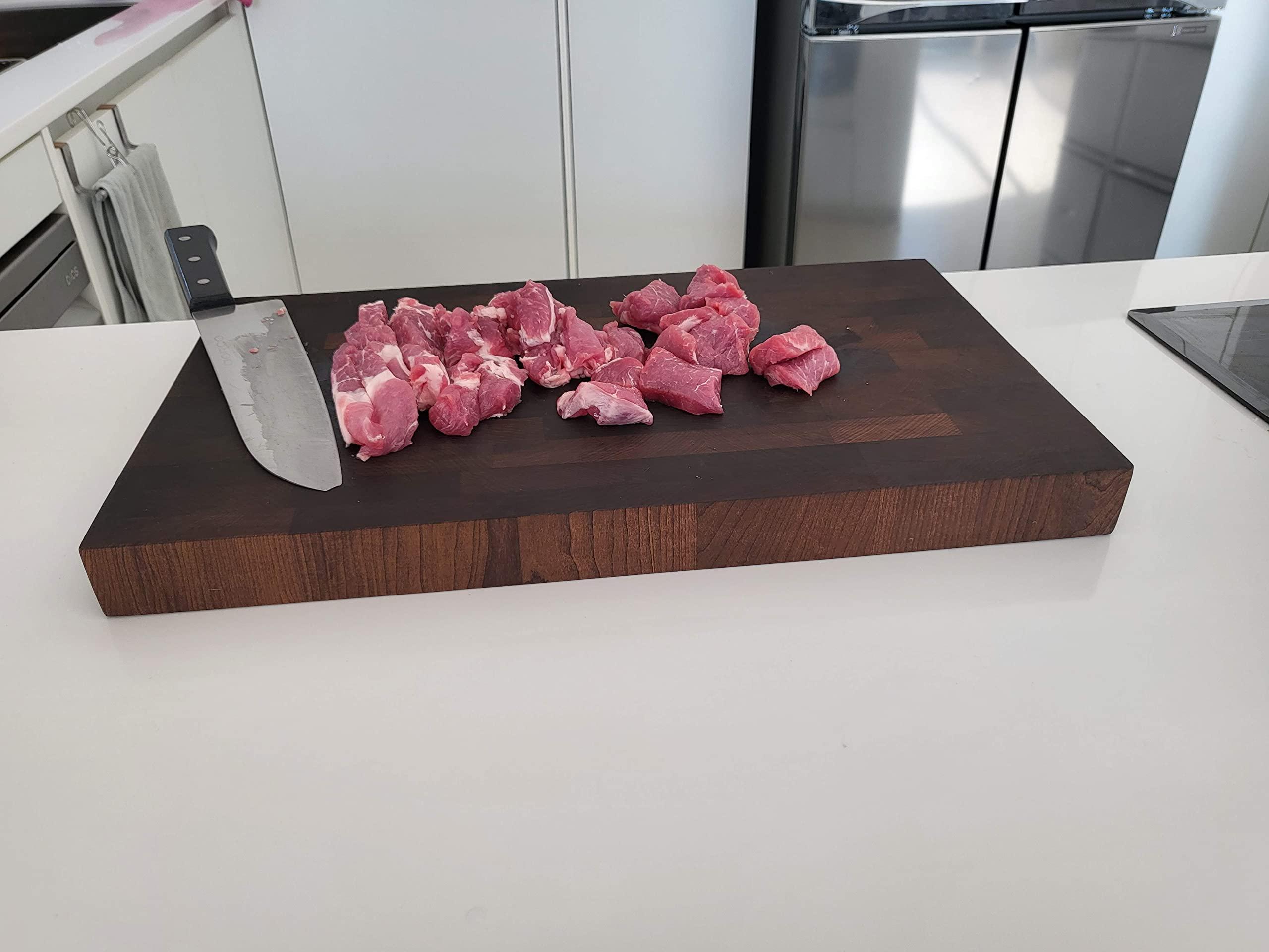 BOUMBI BOUMBI Thermo Wood (Carbonized) Maple Wood End Grain Cutting Board(17 x10.5 x 1.5 inches)