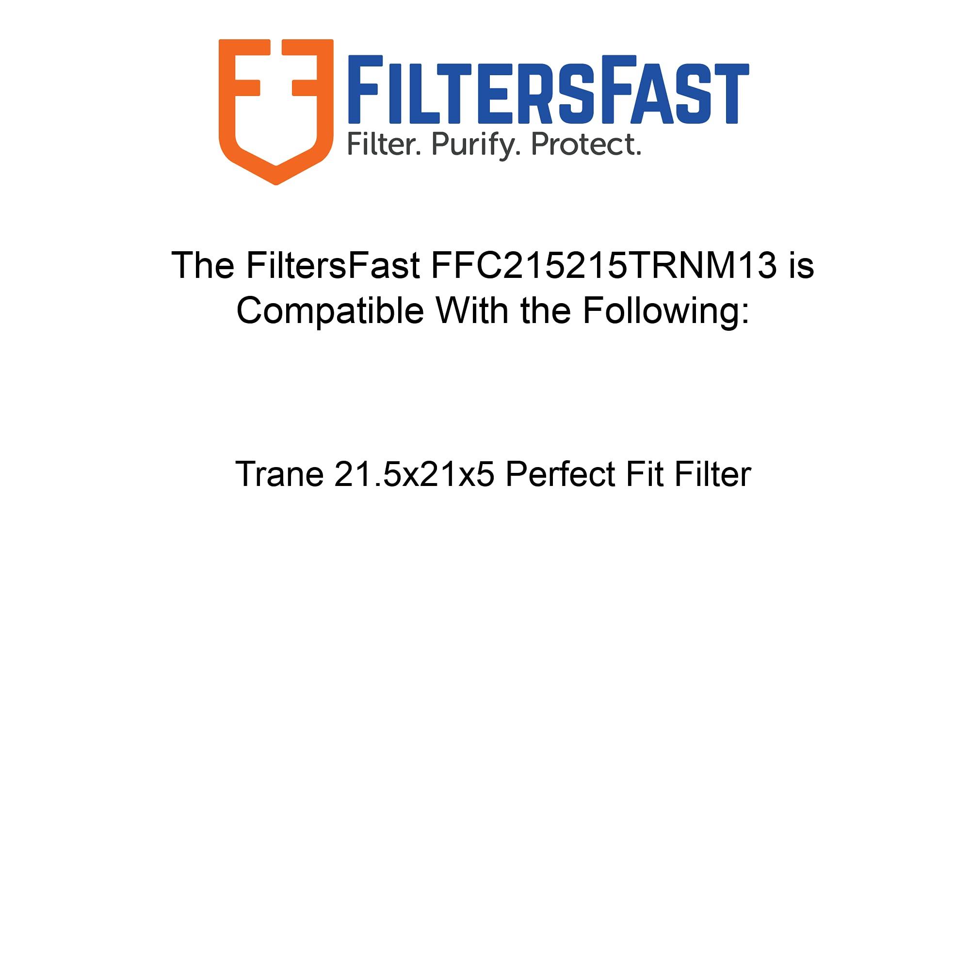 Filters Fast Filters Fast Compatible Replacement for Trane 21.5x21x5 Air Filter MERV 13 BAYFTAH21M Pleated AC Furnace Air Conditioner Filters Actual Size: 20-1/8 x 21-1/8 x 4-7/8, 2-Pack