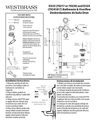 Westbrass Westbrass D323-12 14" Bath Waste & Overflow Assembly with Trip Lever and Beehive Strainer Grid Drain Cover, Oil Rubbed Bronze