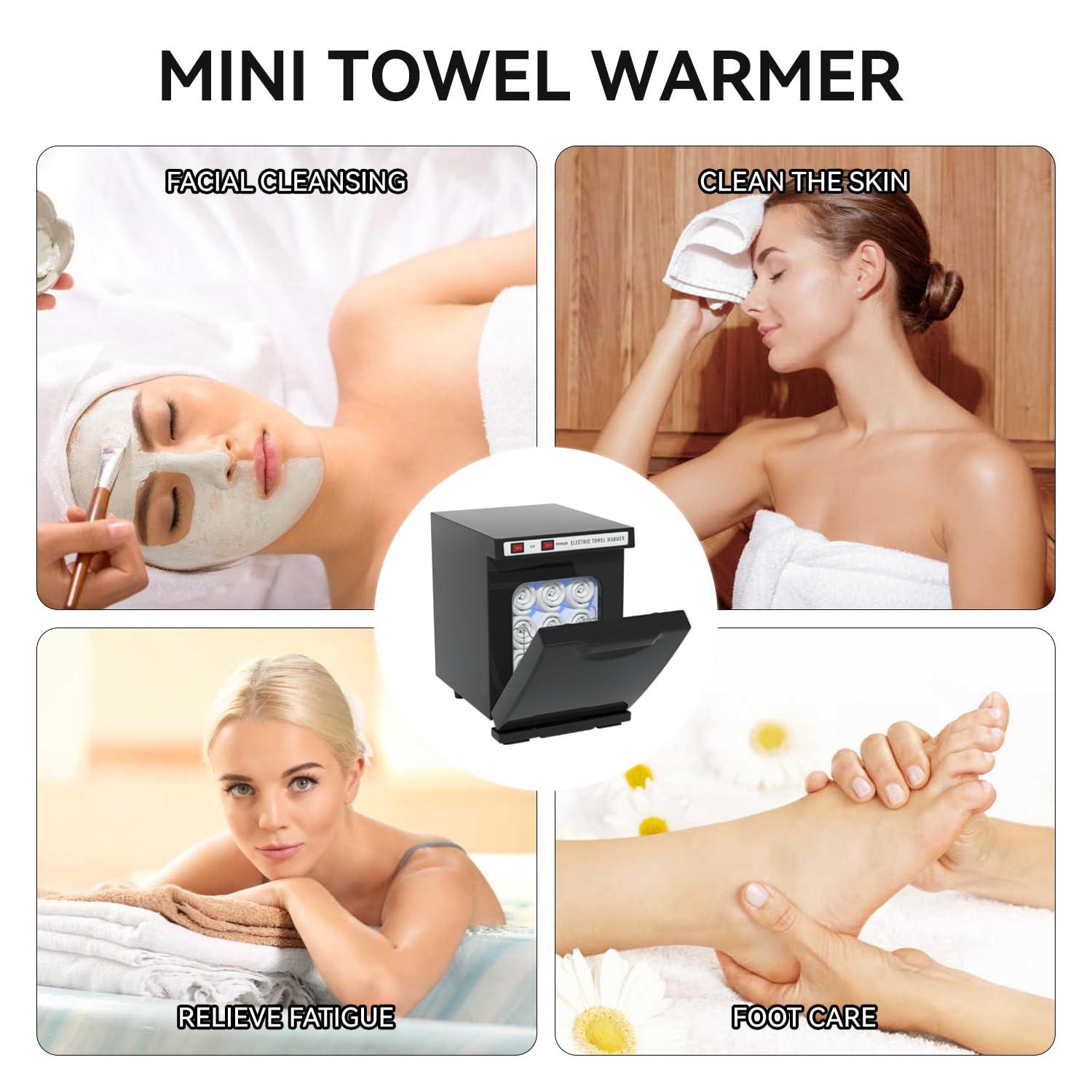 VERYTOP VERYTOP Hot Towel Warmer for Spa, Thermostatic Towel Heater, 2-in-1 Professional Mini Towel Warmer, Beauty Salon and Spa Towel Warmers for Facial.(5L-Black)