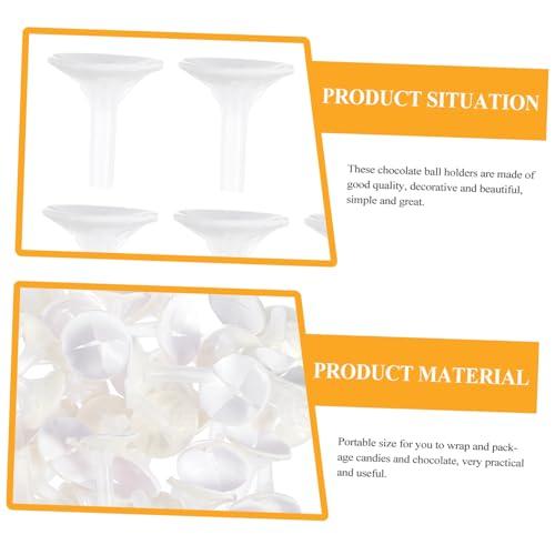 Operitacx Operitacx 300 Pcs Chocolate Torus Cake Pop Stand Cotton Candy Sticks Dessert Liners Mini Chocolate Wrapper Lids Holders Chocolate Molds Snacks Cake Pop Mold Candy Molds Graham White Plastic