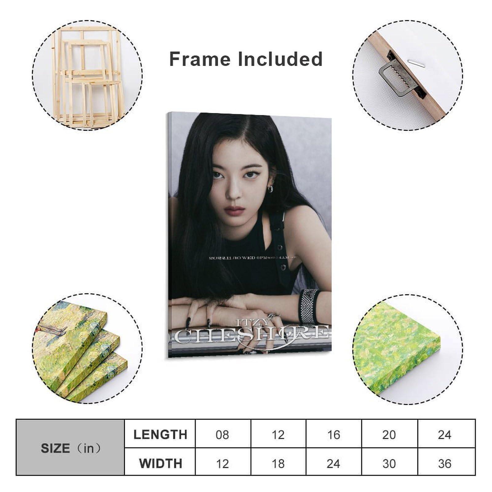 Generic Generic Lia ITZY Kpop CHESHIR Teaser Cool Korea Kpop Artist KPOP ARTIST ALBUM COVER Print on Canvas Painting Wall Art for Living Room Home Decor Boy Gift 08x12inch(20x30cm), Frame-style
