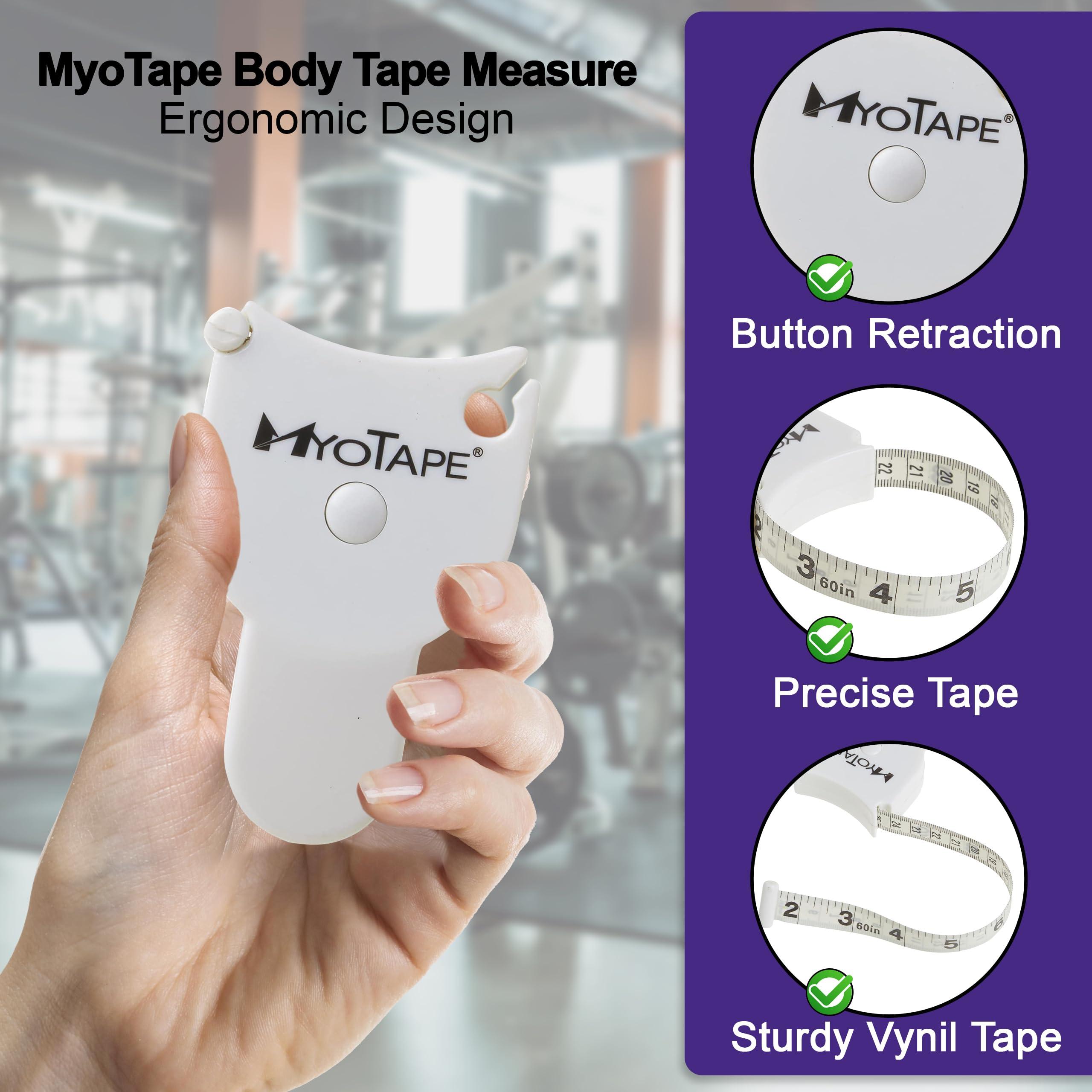 MyoTape MyoTape Body Measure Tape - Arms Chest Thigh or Waist Measuring Tape for Personal Trainer or Home Fitness Goals