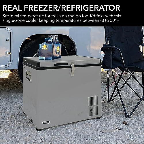 Whynter Whynter 85 Qt. Portable Refrigerator / Portable Freezer for Travel - Chest Freezer / Fridge for Car, Camping, RVs & More, -8F to 50F Temperature Range, AC 110V/ DC 12V, FM-85G, Gray