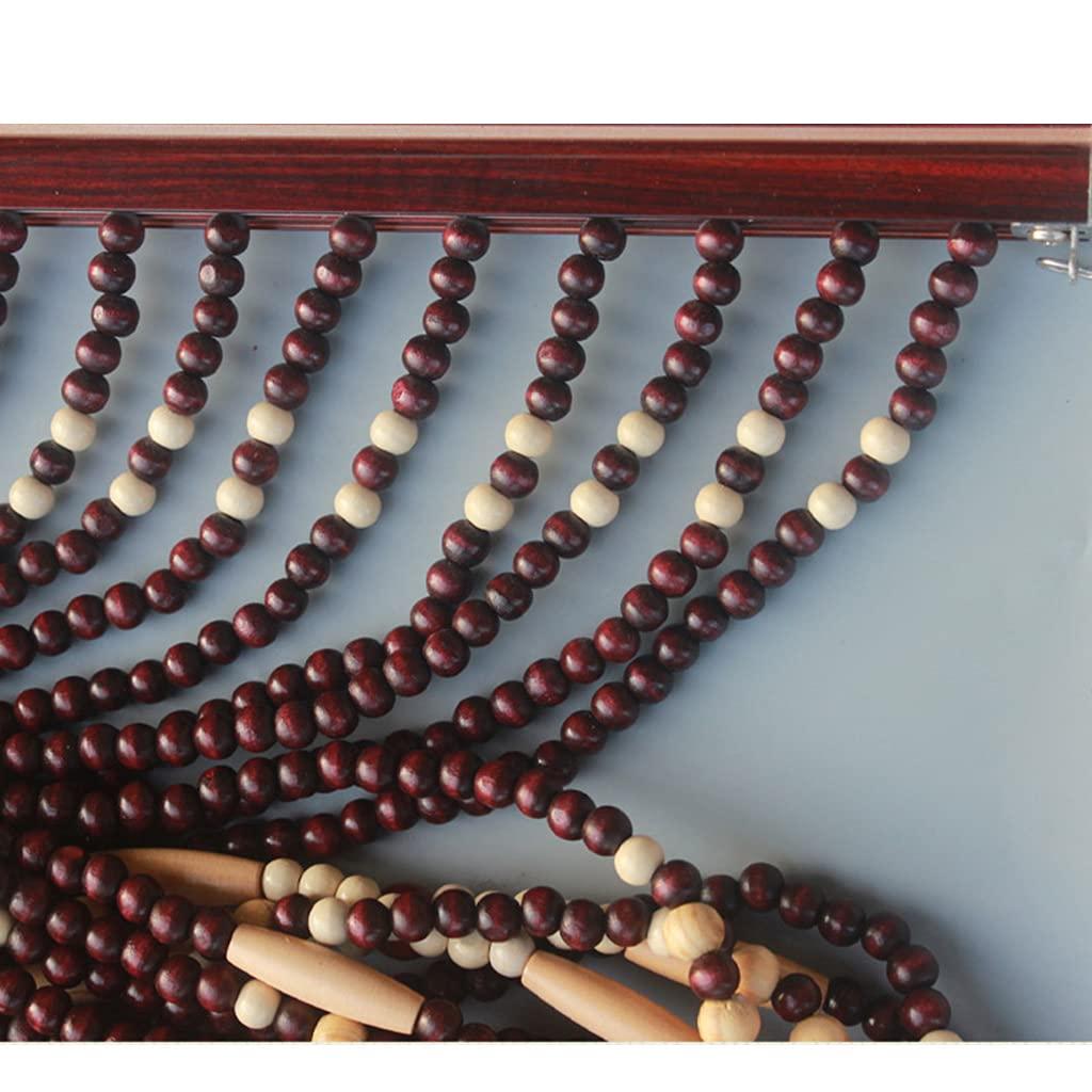 ZHOUXIAO ZHOUXIAO Wooden Door Beads, Wood Door Bead Curtain Beaded Door Curtains Hanging Beaded Curtains Room Dividers for Doorways Dining Room Living Room Bedroom,Custom Size (90cmx192cm)