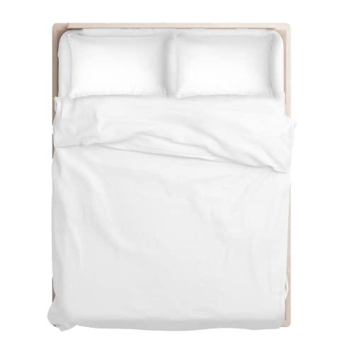 GOLD TEXTILES Twin 6 Piece White Bed Sheets Set- 6 Flat Sheets (66x108)- 6 Fitted Sheets (39x80+10) and 12 Standard Pillowcases T-200 Economy Grade Bedding Sheets & Pillowcases Percale Wave Hotel Linens (Twin)