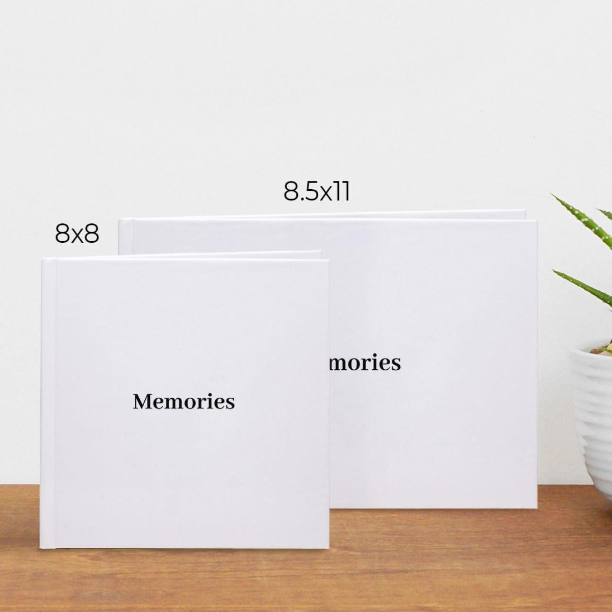 PicPrint Personalized Photo Album 8x8\" Hard Cover - Print Your own Memory Book, Photo Gifts (40 Photos)