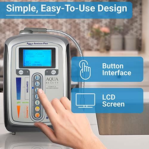 Aqua-Ionizer Pro Aqua Ionizer Deluxe | Water Ionizer | 7 Water Settings | Home Alkaline Water Filtration System | Produces pH 4.5-10.0 Alkaline Water | Up to -600mV ORP | 4000 Liters Per Filter