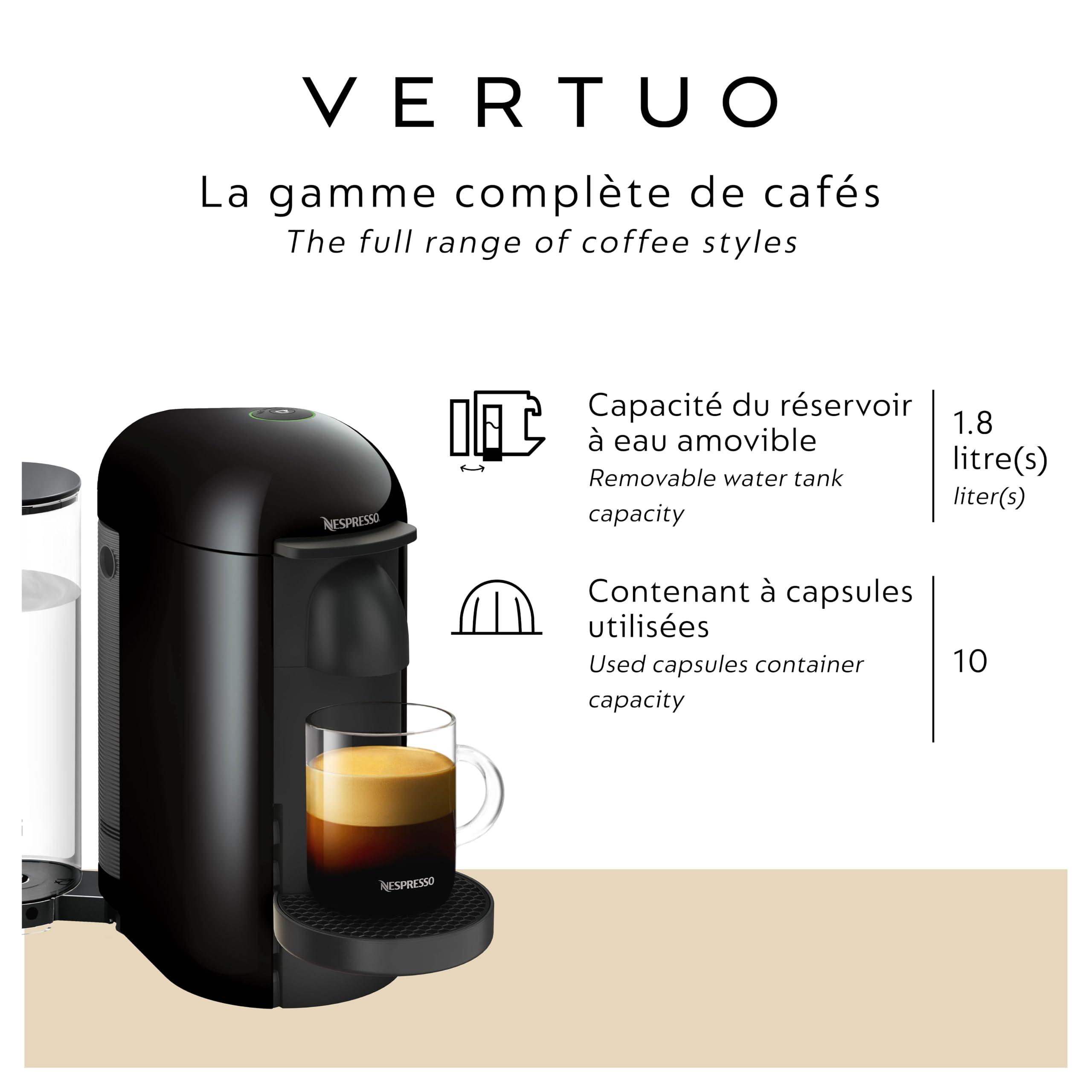 Nespresso Nespresso Vertuo Plus Coffee and Espresso Maker by Breville, Ink Black