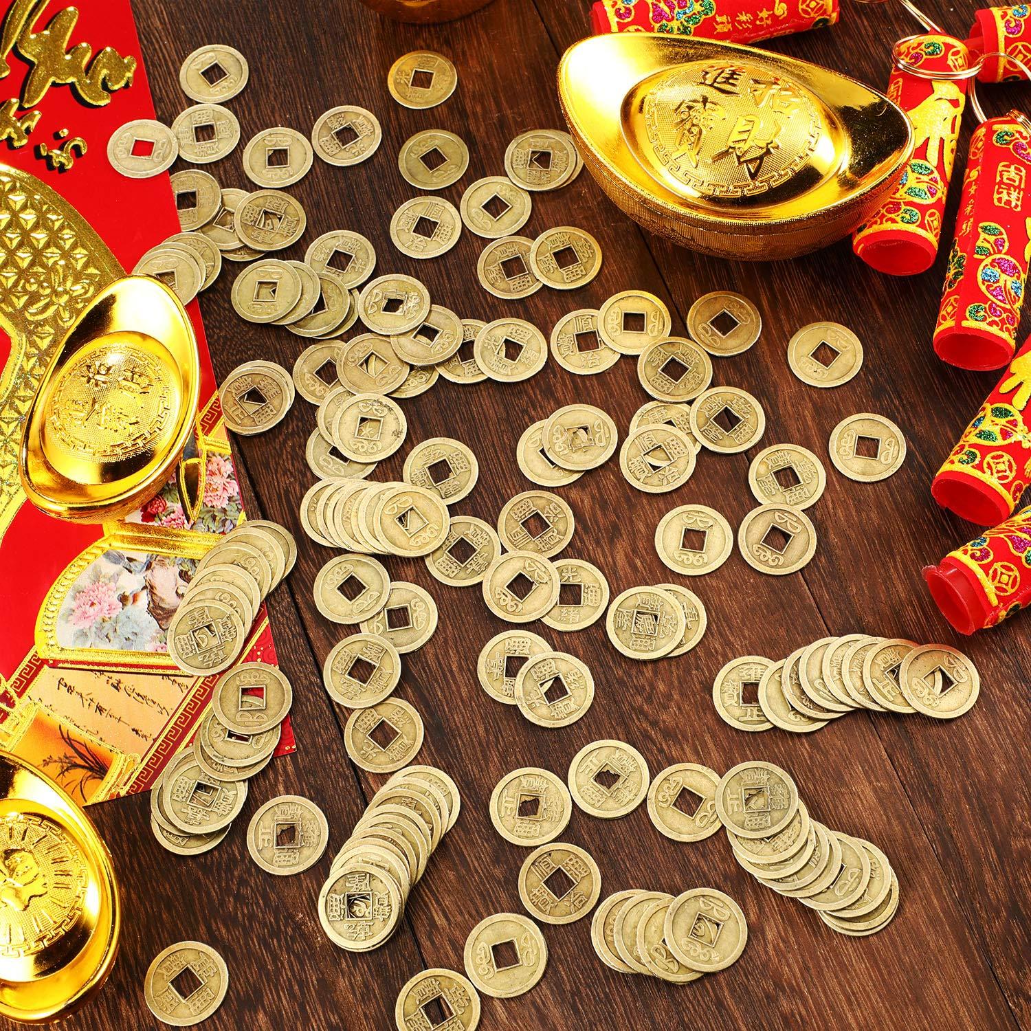 Boao Boao 150 Pieces Chinese Coins Chinese New Year Feng Shui Coins I-Ching Ornament for Wealth and Good Luck (0.8 Inch)