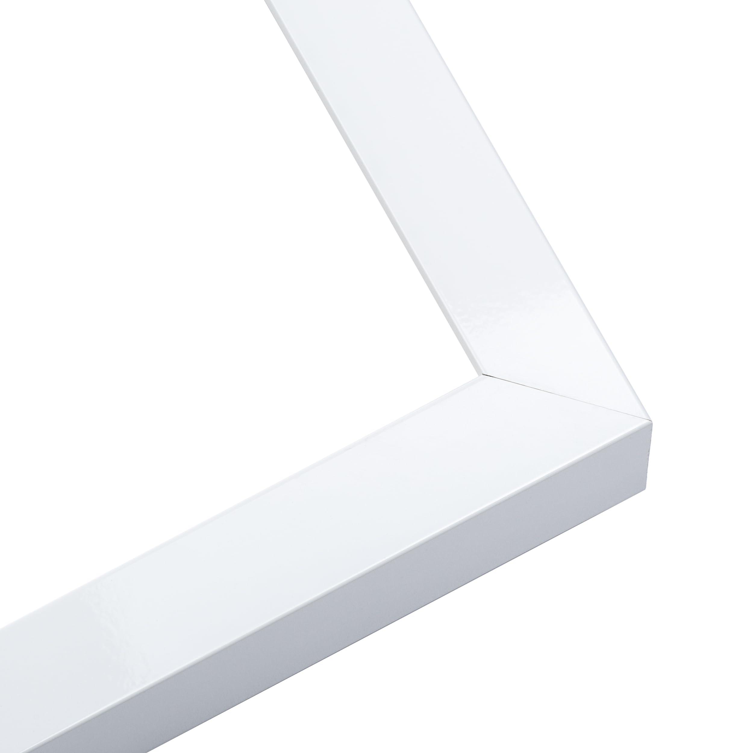 CustomPictureFrames.com 18x7 Shadow Box High Gloss White Display Frame | 1.625 Inches Deep | 1 Inch Moulding Width | Solid Wood | UV Resistant Acrylic Plexiglass, Acid Free Foamboard Backing and Hanging Hardware Included