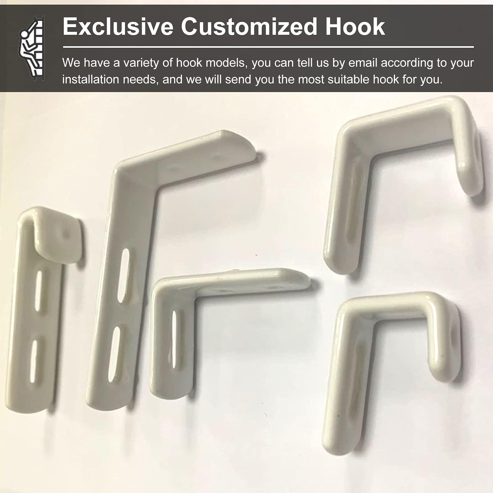 HWLL Bunk Bed Ladder Safety Bunk Bed Ladder Replacement Steps, Hook On Bunk Ladder for RV Bed/Travel Trailer/Camper, Easy Install and Remove, All Hardware Included (Color : White, Size : 150cm/59)