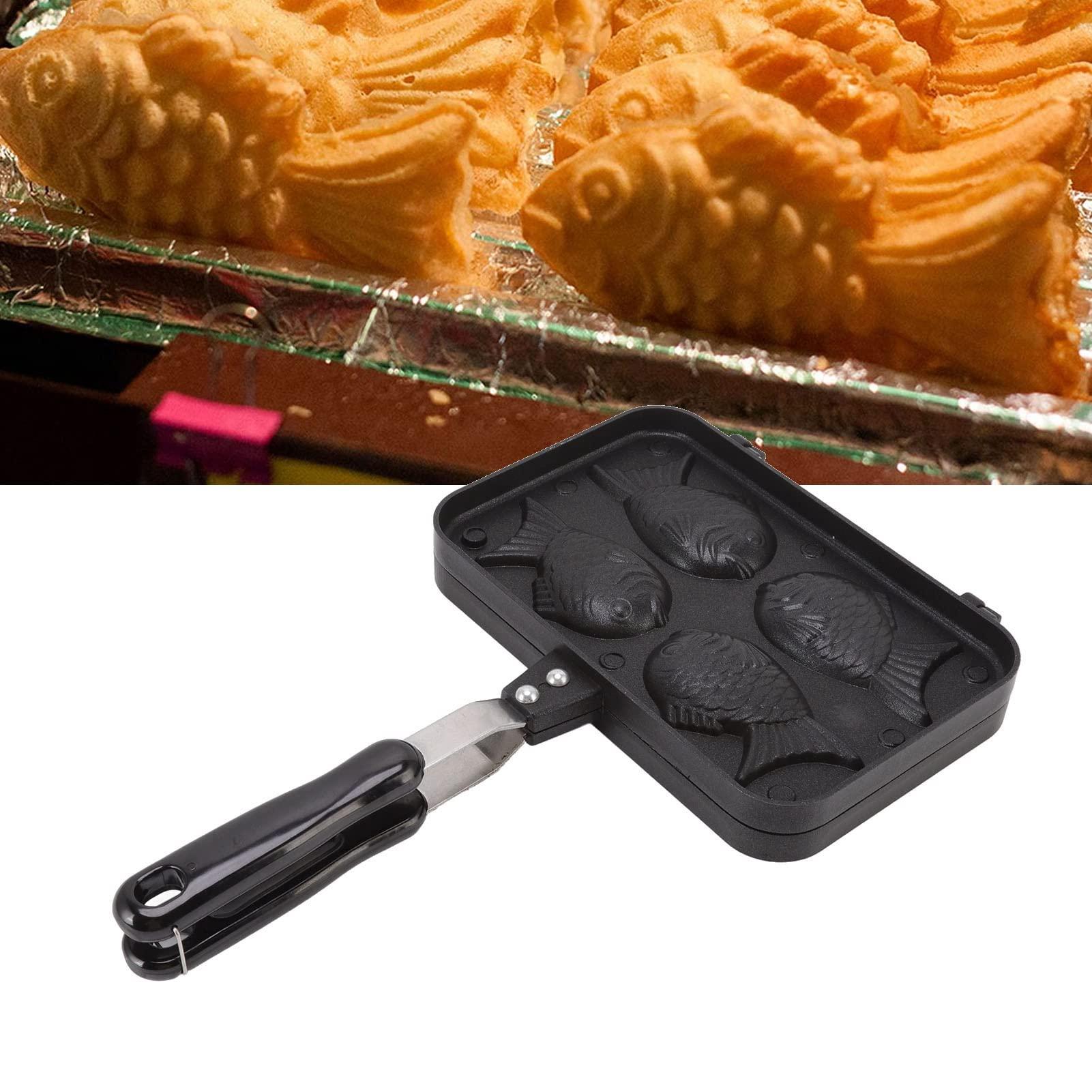 Ejoyous Waffle Maker, Fish Shaped Taiyaki Pan Cake Maker Non Stick Waffle Baking Cooking Baking Tool for Home Kitchen Restaurant