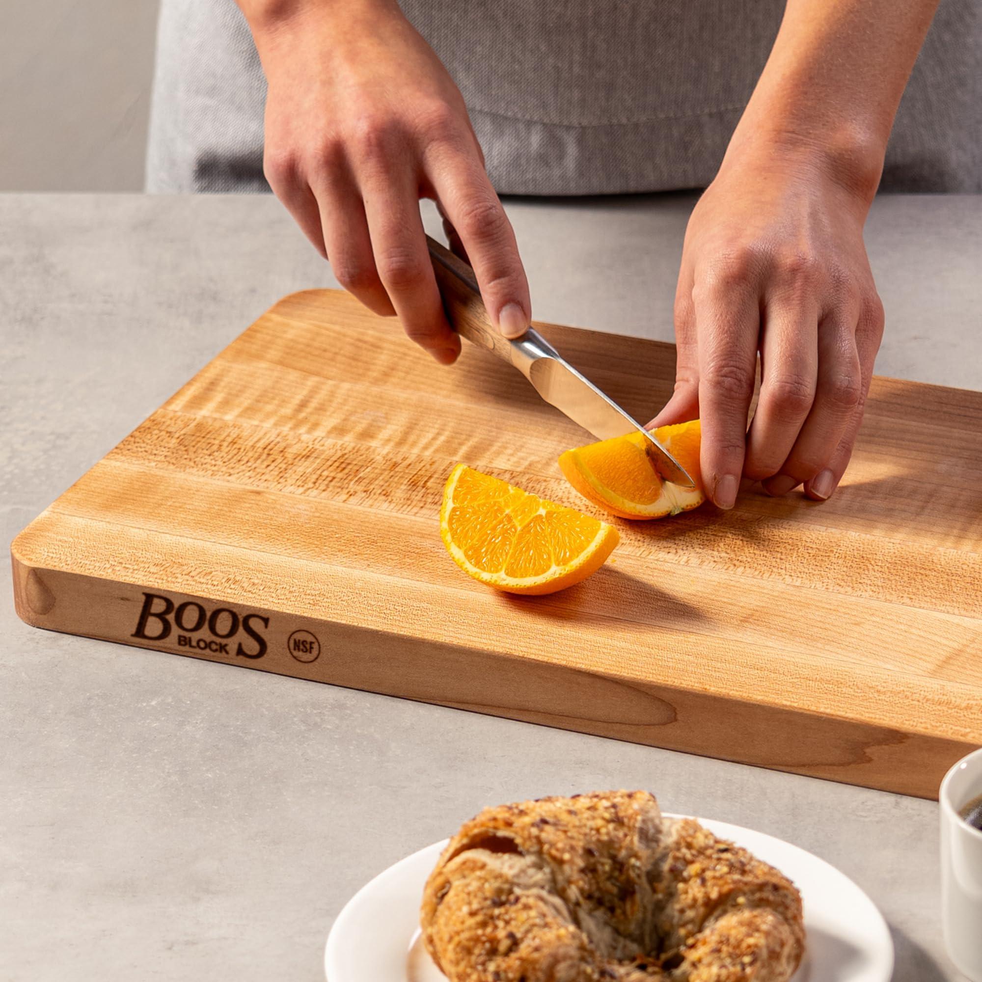 John Boos John Boos Block Chop-N-Slice Reversible Wood Cutting Board, 16\"x10\"x1\", Maple