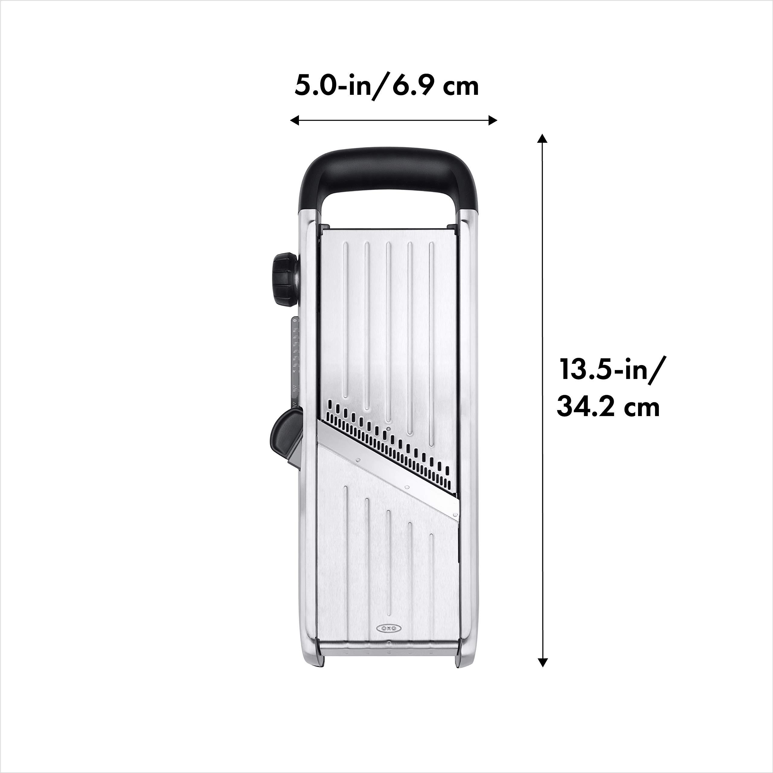 OXO OXO Steel Chef\'s Mandoline Slicer 2.0 and OXO Good Grips Stainless Steel Scraper & Chopper