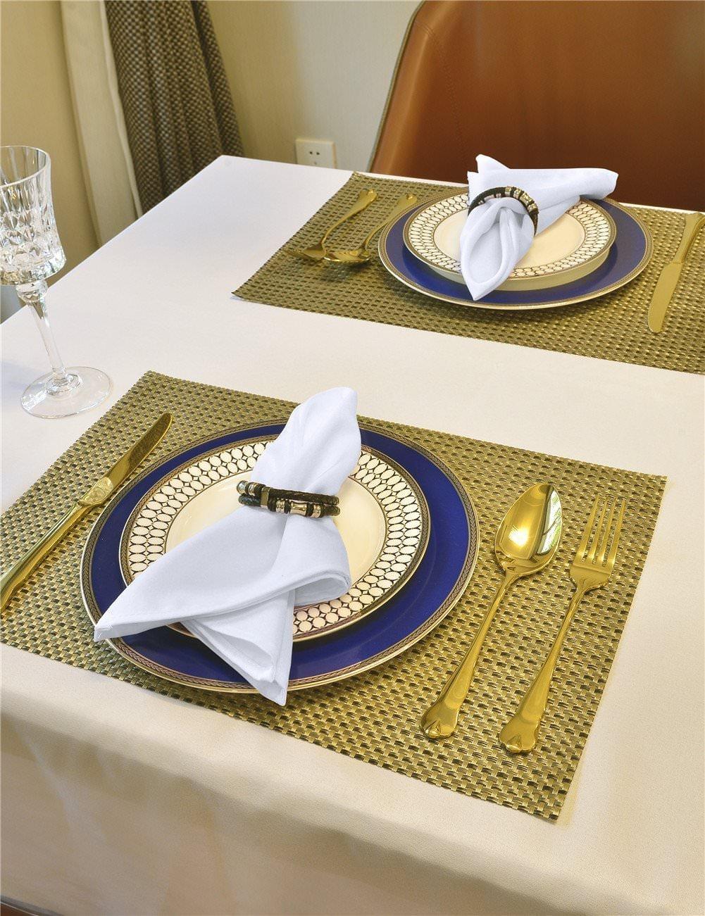 MOONLIGHT BEDDING Cotton Napkins - Cloth Dinner Table Napkins - Machine Washable and Home Use 100% Cotton Fabric - Pack of 100 (16 x 16 inch), Royal Blue