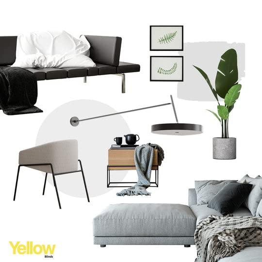 YELLOW BLINDS YELLOW BLINDS Cellular Shades, Window Blinds for Room, Window Coverings for Home Decor Series, Snow (Light Filtering), 34.75" W x 48" H