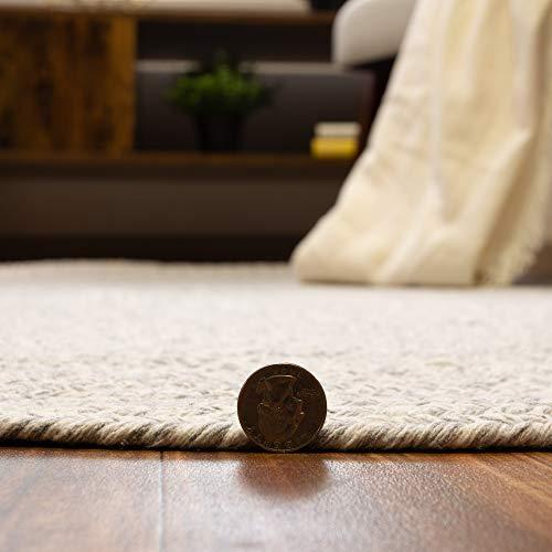 Super Area Rugs Super Area Rugs Farmhouse Braided Rug Cotton Kitchen Reversible Carpet, Gray & White, 6' Round
