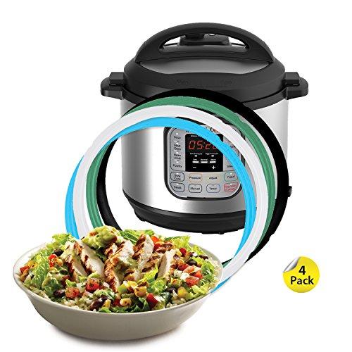 Housewares Solutions Pack of 4 Silicone Sealing Rings for Instant Pot 5 & 6 Quart - Fits IP-DUO60, IP-LUX60, IP-DUO50, IP-LUX50, Smart-60, IP-CSG60 and IP-CSG50