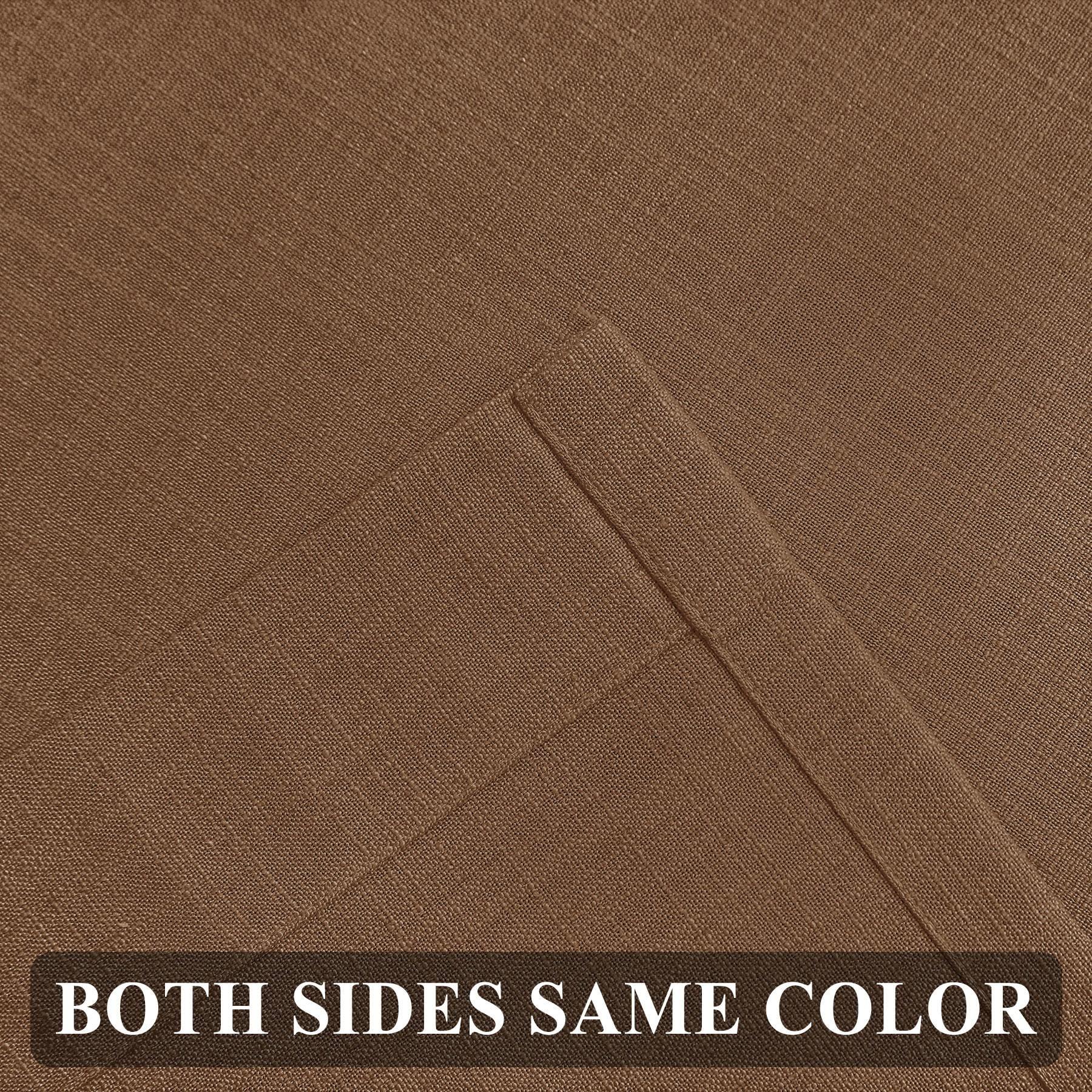 Fcosie Fcosie Extra Long Extra Wide Natural Linen Curtain Panels Drapes Tall Curtains for High Living Room Grommet Draperies Room Darkening Window Treatment, 100" Wide x 240" Long, Orange Copper, 1 Panel