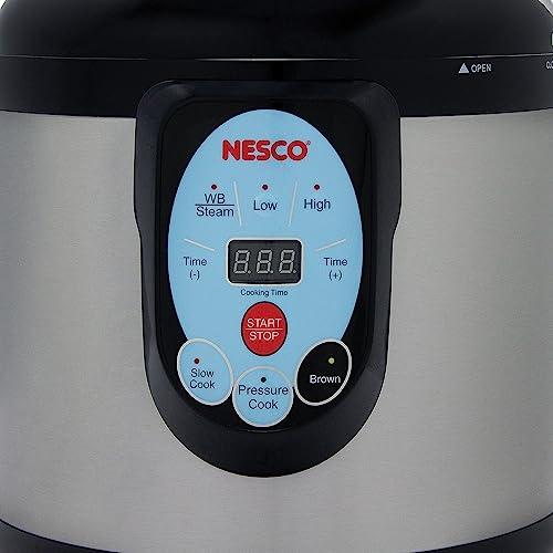 Nesco NESCO NPC-9 Smart Electric Pressure Cooker and Canner, 9.5 Quart, Stainless Steel
