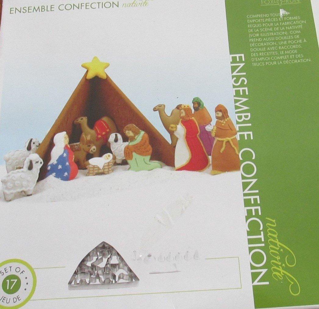 Fox Run Fox Run Nativity Scene Cookie Cutter Bake Set and Icing Kit for Christmas Gingerbread, 21-Piece, Metallic